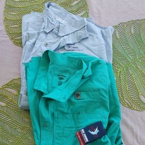 Button up Fishing Shirt Columbia Reel Legends lot